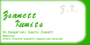 zsanett kumits business card